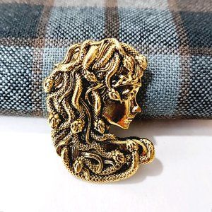 New Medusa Head Goddess Greek Mythology Snake Pin Brooch